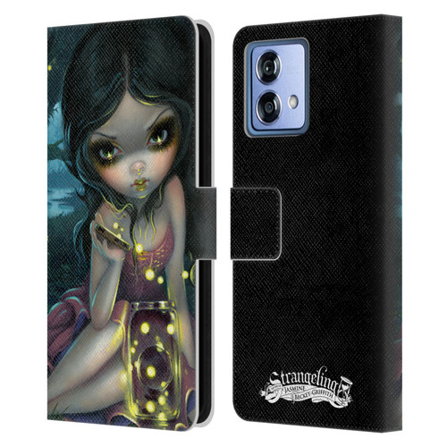 Strangeling Art Fireflies in Summer Leather Book Wallet Case Cover For Motorola Moto G84 5G