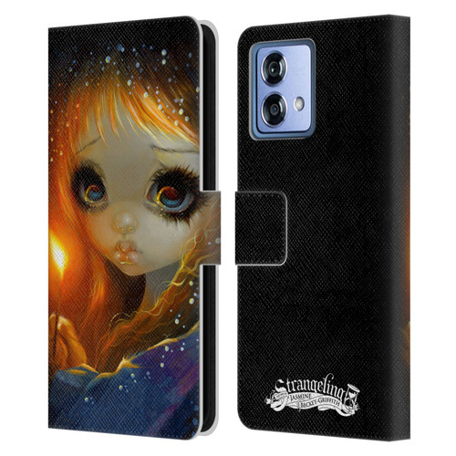 Strangeling Art The Little Match Girl Leather Book Wallet Case Cover For Motorola Moto G84 5G