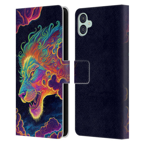 Wumples Cosmic Animals Clouded Lion Leather Book Wallet Case Cover For Samsung Galaxy M04 5G / A04e
