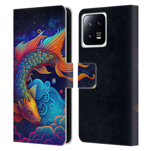 Wumples Cosmic Animals Clouded Koi Fish Leather Book Wallet Case Cover For Xiaomi 13 5G