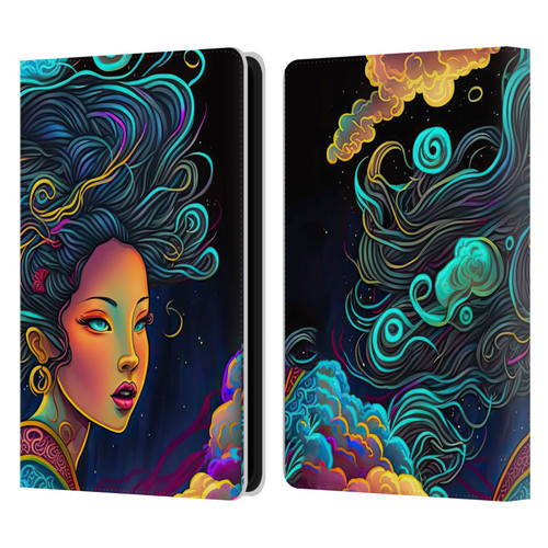 Wumples Cosmic Arts Cloud Goddess Leather Book Wallet Case Cover For Amazon Kindle Paperwhite 5 (2021)