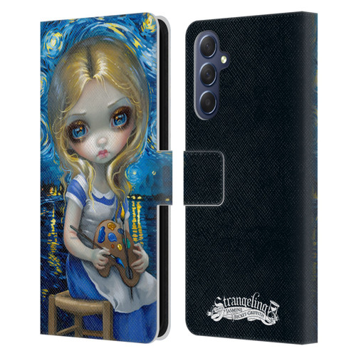 Strangeling Art Impressionist Night Leather Book Wallet Case Cover For Samsung Galaxy M54 5G