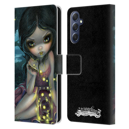 Strangeling Art Fireflies in Summer Leather Book Wallet Case Cover For Samsung Galaxy M54 5G