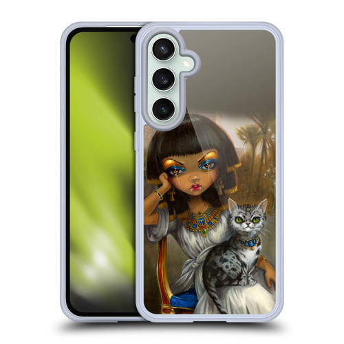 Strangeling Art Egyptian Girl with Cat Soft Gel Case for Samsung Galaxy S23 FE 5G