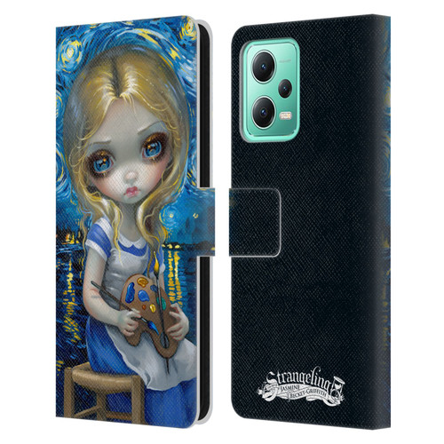 Strangeling Art Impressionist Night Leather Book Wallet Case Cover For Xiaomi Redmi Note 12 5G