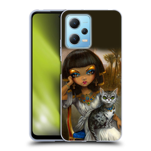 Strangeling Art Egyptian Girl with Cat Soft Gel Case for Xiaomi Redmi Note 12 5G