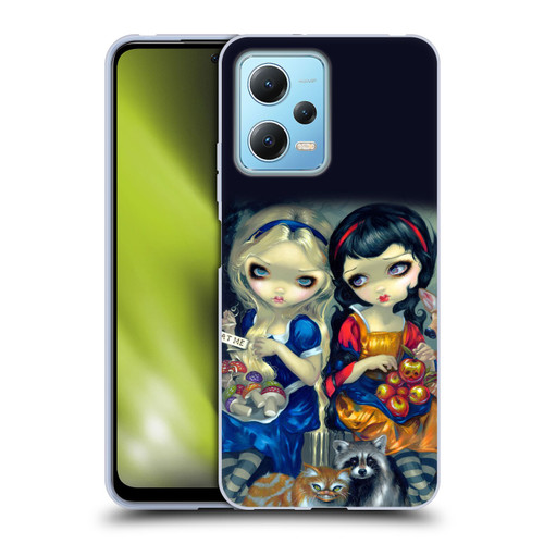 Strangeling Art Girls With Cat And Raccoon Soft Gel Case for Xiaomi Redmi Note 12 5G