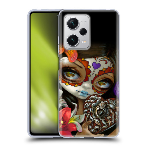 Strangeling Art Day of Dead Heart Charm Soft Gel Case for Xiaomi Redmi Note 12 Pro+ 5G