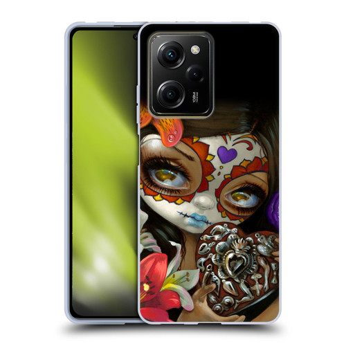 Strangeling Art Day of Dead Heart Charm Soft Gel Case for Xiaomi Redmi Note 12 Pro 5G