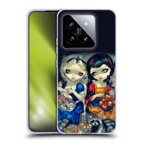 Strangeling Art Girls With Cat And Raccoon Soft Gel Case for Xiaomi 14