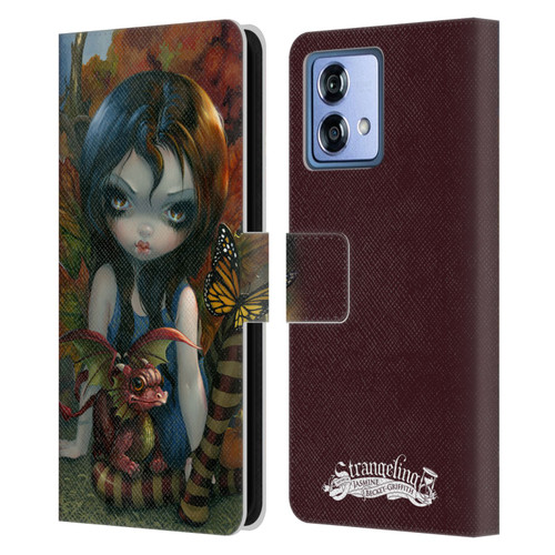 Strangeling Dragon Autumn Fairy Leather Book Wallet Case Cover For Motorola Moto G84 5G