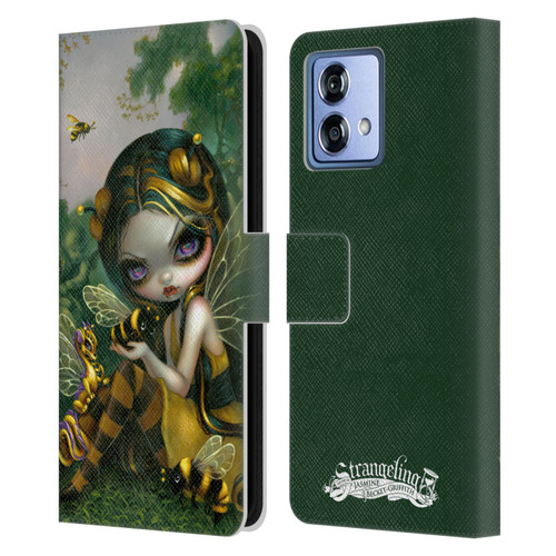 Strangeling Dragon Bee Fairy Leather Book Wallet Case Cover For Motorola Moto G84 5G