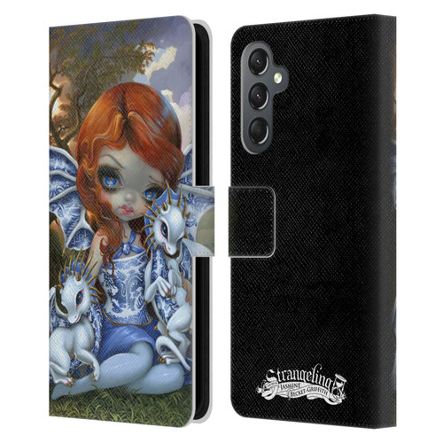 Strangeling Dragon Blue Willow Fairy Leather Book Wallet Case Cover For Samsung Galaxy A25 5G