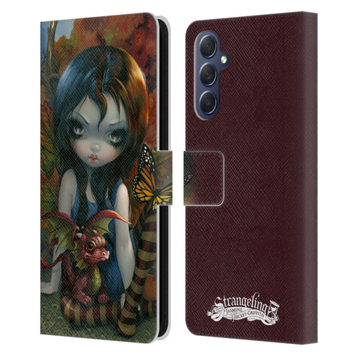 Strangeling Dragon Autumn Fairy Leather Book Wallet Case Cover For Samsung Galaxy M54 5G