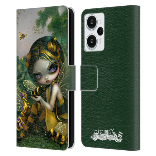 Strangeling Dragon Bee Fairy Leather Book Wallet Case Cover For Xiaomi Redmi Note 12T