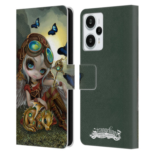 Strangeling Dragon Steampunk Fairy Leather Book Wallet Case Cover For Xiaomi Redmi Note 12T