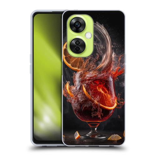 Spacescapes Cocktails Gin Explosion, Negroni Soft Gel Case for OnePlus Nord CE 3 Lite 5G