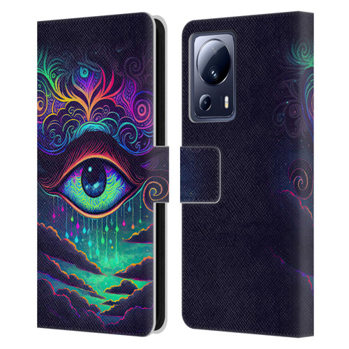 Wumples Cosmic Arts Eye Leather Book Wallet Case Cover For Xiaomi 13 Lite 5G