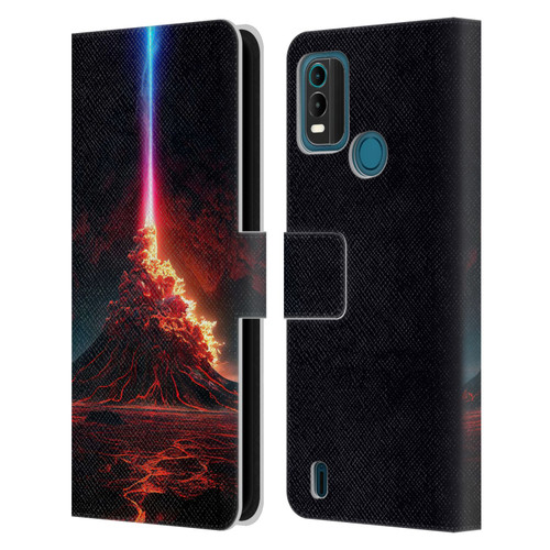 Wumples Cosmic Universe Int Eruption Leather Book Wallet Case Cover For Nokia G11 Plus