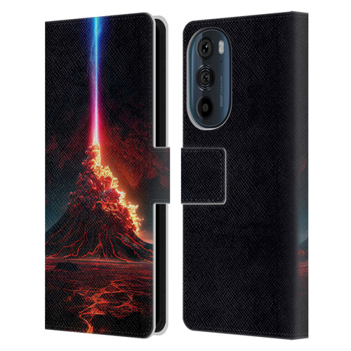 Wumples Cosmic Universe Int Eruption Leather Book Wallet Case Cover For Motorola Edge 30