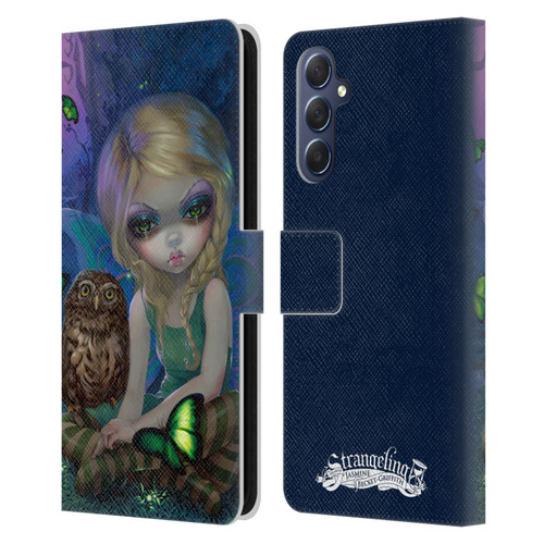 Strangeling Fairy Art Summer with Owl Leather Book Wallet Case Cover For Samsung Galaxy M54 5G