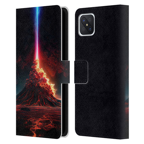 Wumples Cosmic Universe Int Eruption Leather Book Wallet Case Cover For OPPO Reno4 Z 5G