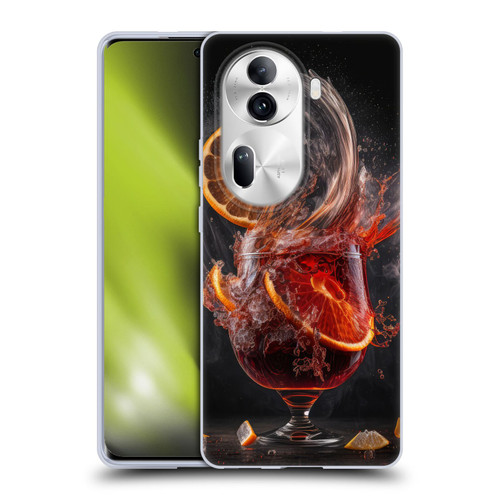 Spacescapes Cocktails Gin Explosion, Negroni Soft Gel Case for OPPO Reno11 Pro