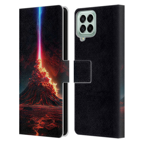 Wumples Cosmic Universe Int Eruption Leather Book Wallet Case Cover For Samsung Galaxy M53 (2022)