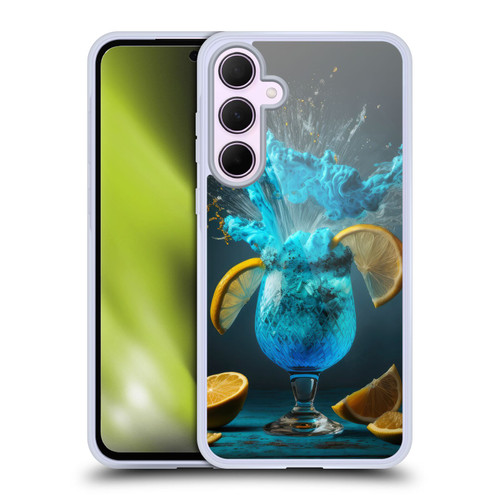 Spacescapes Cocktails Blue Lagoon Explosion Soft Gel Case for Samsung Galaxy A35 5G