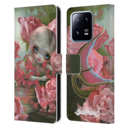 Strangeling Mermaid Roses Leather Book Wallet Case Cover For Xiaomi 13 Pro 5G