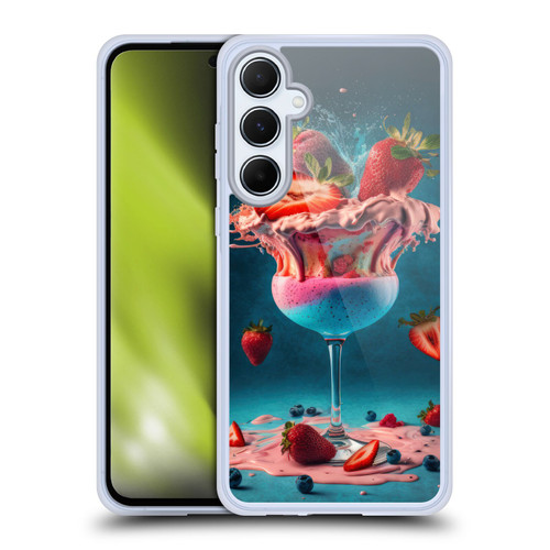 Spacescapes Cocktails Frozen Strawberry Daiquiri Soft Gel Case for Samsung Galaxy A55 5G