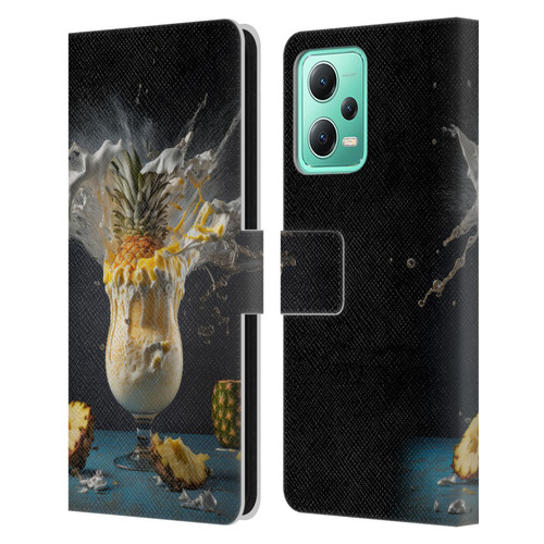 Spacescapes Cocktails Piña Colada Pop Leather Book Wallet Case Cover For Xiaomi Redmi Note 12 5G