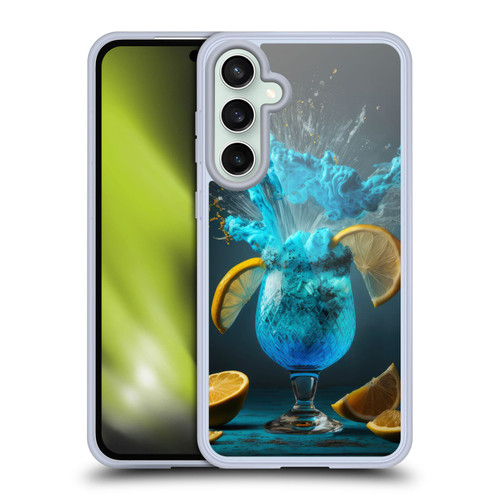 Spacescapes Cocktails Blue Lagoon Explosion Soft Gel Case for Samsung Galaxy S23 FE 5G