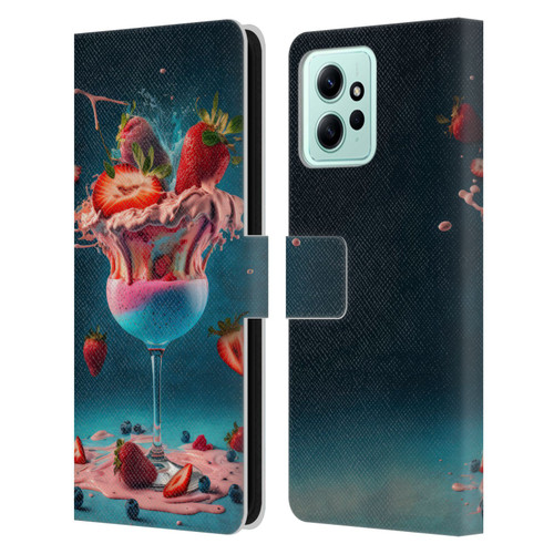 Spacescapes Cocktails Frozen Strawberry Daiquiri Leather Book Wallet Case Cover For Xiaomi Redmi 12