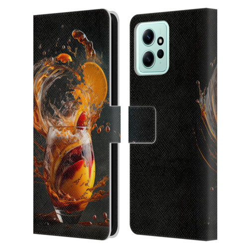 Spacescapes Cocktails Modern Twist, Hurricane Leather Book Wallet Case Cover For Xiaomi Redmi 12