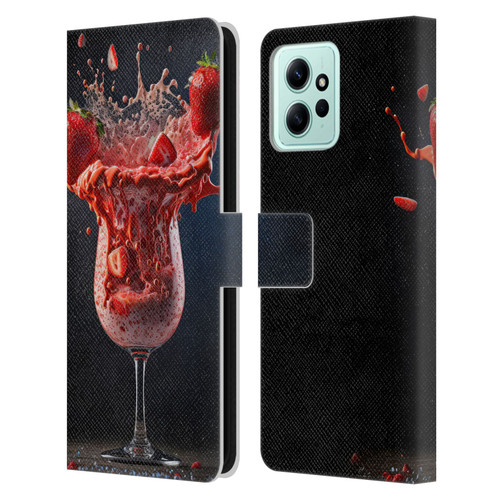 Spacescapes Cocktails Strawberry Infusion Daiquiri Leather Book Wallet Case Cover For Xiaomi Redmi 12