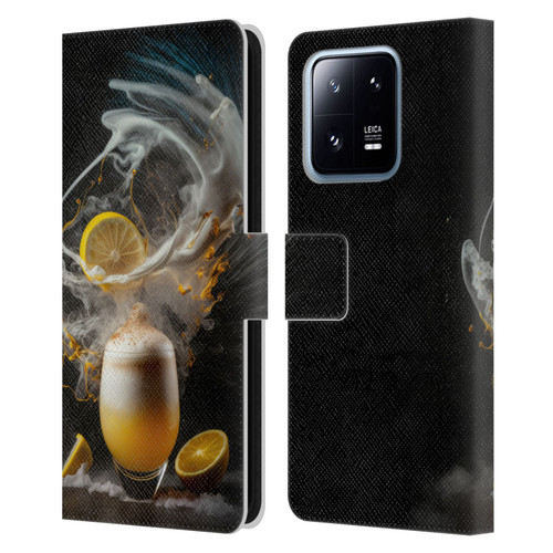 Spacescapes Cocktails Explosive Elixir, Whisky Sour Leather Book Wallet Case Cover For Xiaomi 13 Pro 5G