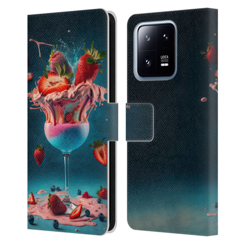 Spacescapes Cocktails Frozen Strawberry Daiquiri Leather Book Wallet Case Cover For Xiaomi 13 Pro 5G