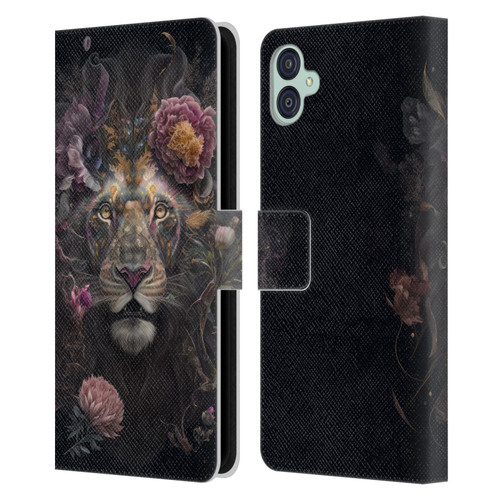 Spacescapes Floral Lions Pride Leather Book Wallet Case Cover For Samsung Galaxy M04 5G / A04e