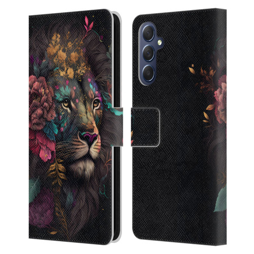 Spacescapes Floral Lions Ethereal Petals Leather Book Wallet Case Cover For Samsung Galaxy M54 5G