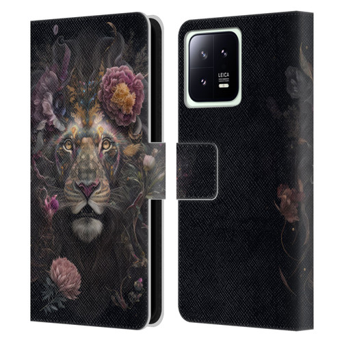 Spacescapes Floral Lions Pride Leather Book Wallet Case Cover For Xiaomi 13 5G