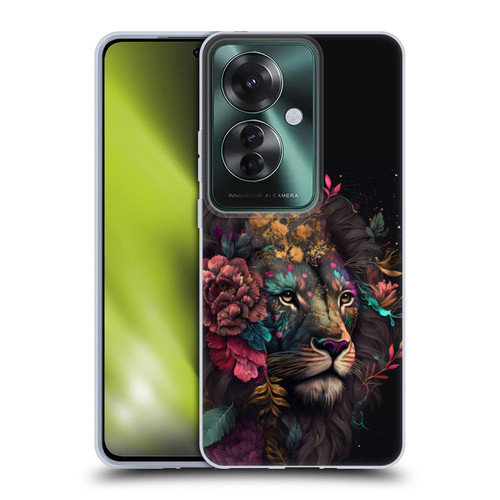 Spacescapes Floral Lions Ethereal Petals Soft Gel Case for OPPO Reno11 F 5G / F25 Pro 5G