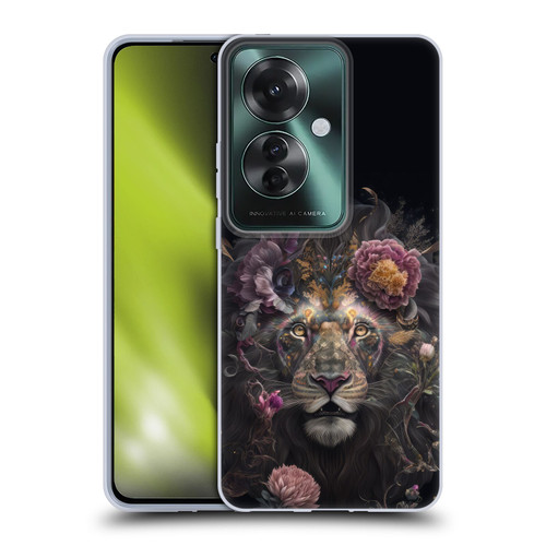 Spacescapes Floral Lions Pride Soft Gel Case for OPPO Reno11 F 5G / F25 Pro 5G