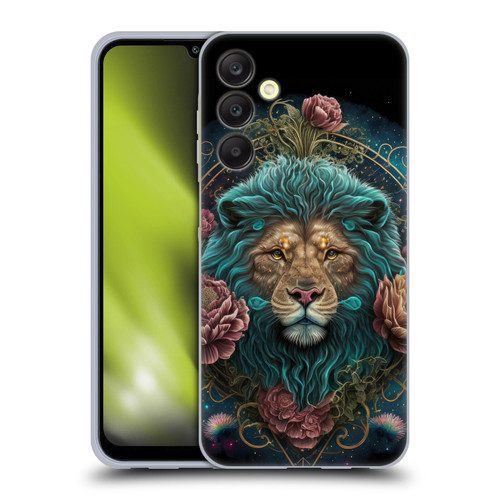 Spacescapes Floral Lions Aqua Mane Soft Gel Case for Samsung Galaxy A25 5G