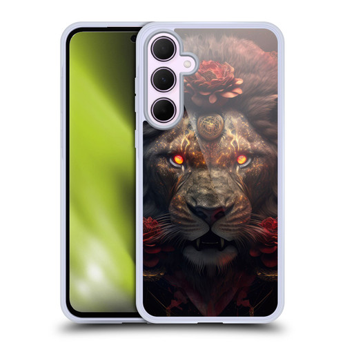 Spacescapes Floral Lions Crimson Pride Soft Gel Case for Samsung Galaxy A35 5G