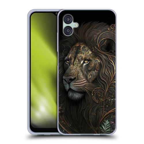 Spacescapes Floral Lions Golden Bloom Soft Gel Case for Samsung Galaxy M04 5G / A04e