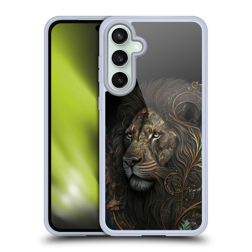Spacescapes Floral Lions Golden Bloom Soft Gel Case for Samsung Galaxy S23 FE 5G