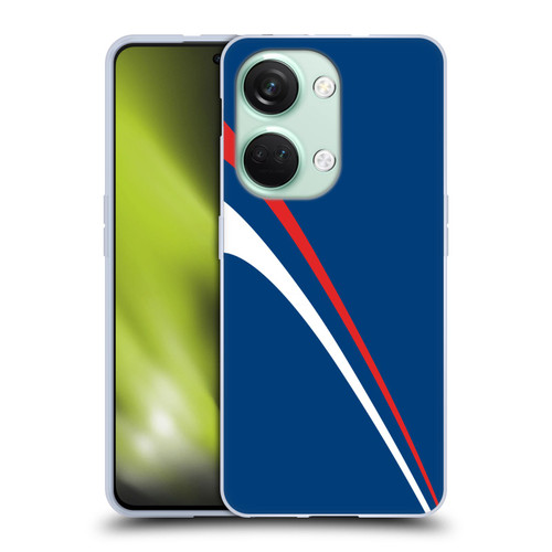 Ameritech Graphics Red And White Lines Soft Gel Case for OnePlus Nord 3 5G