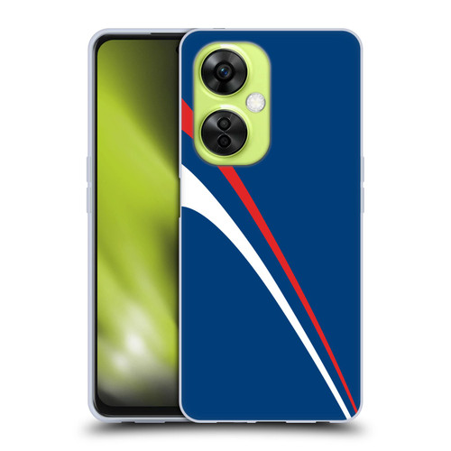 Ameritech Graphics Red And White Lines Soft Gel Case for OnePlus Nord CE 3 Lite 5G