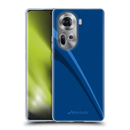 Ameritech Graphics Blue Mono Lines Soft Gel Case for OPPO Reno11